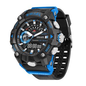 นาฬิกา SMAEL 8040 กันน้ำ นาฬิกาข้อมือผู้ชาย ดีไซน์แฟชั่น ไฟ LED เรืองแสง พร้อมเข็มบอกเวลา นาฬิกาสปอร์ต - Product Image 6