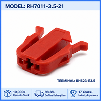 Boîtier de connecteur automobile femelle non étanche 3,5 mm à 1 broche avec double verrouillage latéral pour faisceau de câbles de voiture, référence 7011-3.5-21