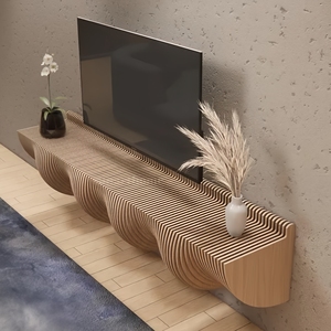 Étagère décorative flottante en bois de luxe ML-WD042, qualité stable pour chambre, entrée, café, manoir - Product Image 5