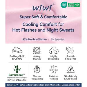 ชุดนอนผ้าวิสโคสผสมใยไผ่สำหรับผู้หญิง แขนสามส่วน คอวี ไซส์ S-XXL - Product Image 5