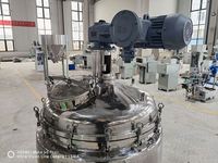 Réservoir mélangeur industriel à grande vitesse sous vide homogénéisateur à haut cisaillement poudre d'amidon de maïs équipement de mélange de liquide mélange de réservoir efficace