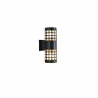 Lampe murale extérieure en aluminium LED blanc chaud étanche avec douille GU10/E27 et diffuseur en polycarbonate