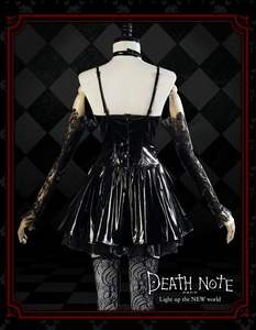 Déguisement Cosplay Anime <span class=keywords><strong>Manga</strong></span> Death Note pour Filles, Robe Misamisa, Jupe en Cuir PU, Chaussettes en Dentelle, Gants, Perruque, Tenue de Fête d'Halloween - Product Image 5