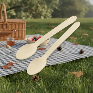 FSC cucchiai di legno biodegradabile Set 30 pezzi posate usa e getta per alberghi posate in bambù scatola di plastica di 108 pezzi - Product Image 3