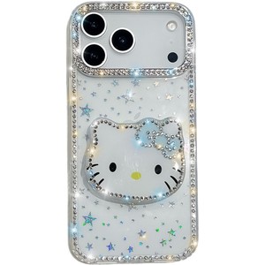 Funda para Teléfono Móvil con Marco de Diamantes Brillantes y Diseño de Gato, para iPhone 17Air 16E 15 Pro Max 14 13, Carcasa Transparente y Linda - Product Image 5
