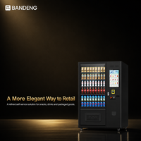 BANDENG 6610Pro 22T, Dispensador de Bebidas y Snacks con Pantalla Táctil de 21.5 Pulgadas para Proyectos de Vending