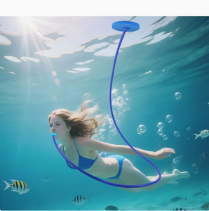 Tuba de plongée professionnel à double tube, entièrement étanche, de 1,5 m à 3 m de long, pour la plongée en apnée et la natation en extérieur - Product Image 6