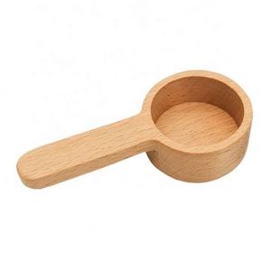 Cuchara Medidora Mini de Madera de Haya y Nogal, Ecológica, con Mango Largo, Plateada, Diseño Minimalista, para Granos de Café, Cuchara de Cocina - Product Image 4