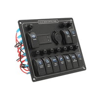 10 gangs étanche pour voiture Auto bateau Marine Andu RV LED AC/DC panneau de commutateur de lumière de voiture à bascule