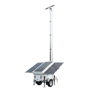 Mobile Portable Solar Light Tower Hybrid Trailer Mounted Lighting Towers