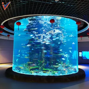 20-500Mm özelleştirilmiş Lucite büyük akvaryumlar, akrilik cam balık tankı özelleştirme %