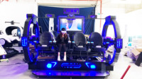 Máquina de realidad virtual 9d vr, simulador de cine vr de 4 asientos para Parque de Atracciones vr, alta ganancia