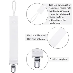 <span class=keywords><strong>Lot</strong></span> de 20 Sucettes à Clip pour Bébés Non Toxiques à Sublimation, 100% Silicone Alimentaire, pour Garçons et Filles - Product Image 5