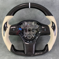 Volant de direction en fibre de carbone de style sportif personnalisé pour Tesla Model 3 Model Y Model S X