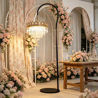 Lámpara de pie Crystal Crown para Alibaba, Título optimizado para B2B, Luz de escenario, Decoración de pasillo, Set floral, Lámpara decorativa LED con soporte