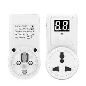 Digital Countdown Timer Switch Universal Socket Plug-In Kontrol Waktu Baterai Ponsel Mobil Listrik Biaya Listrik Uni Eropa Plug 10A