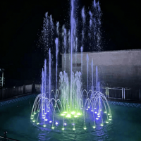 Fuente de Agua Decorativa con Música, Pequeña, de Acero Inoxidable, Diseño Personalizado, para Jardín Exterior