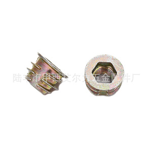 Tuerca hexagonal interna Aerli M6 de aleación de zinc con rosca externa para accesorios de hardware - Product Image 1
