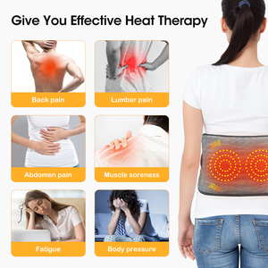 Elektrische Verwarming Lumbale Massage Riem Trillingen Warm Kompres Taille Massageapparaat Voor Onderrug Pijn Verlichting - Product Image 4