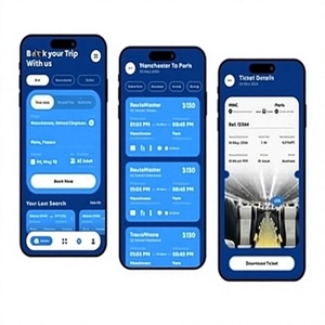 Aplicación móvil para reservar billetes de autobús, para buscar rutas, seleccionar asientos, reservar billetes y administrar viajes fácilmente. - Product Image 1
