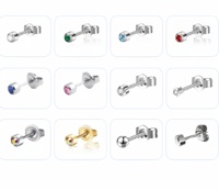 Pistolet de perçage d'oreille hygiénique et sûr, sans douleur, kit de perçage de septum et de piercing de nez 4 mm avec clous
