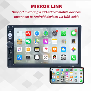 7 polegada Portátil Touch Screen <span class=keywords><strong>MP5</strong></span> CarPlay Auto Car Radio Multimedia Video <span class=keywords><strong>Player</strong></span> Com USB AUX para câmera de visão traseira para <span class=keywords><strong>Android</strong></span> - Product Image 3