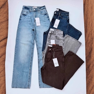 Jeans <span class=keywords><strong>Classici</strong></span> a Gamba Dritta per <span class=keywords><strong>Donna</strong></span>, <span class=keywords><strong>Pantaloni</strong></span> Casual Multicolore a Vita Alta, Comodi <span class=keywords><strong>Pantaloni</strong></span> per Uso Quotidiano - Product Image 4