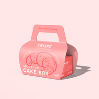 Boîte à donuts personnalisée avec logo en relief, boîte pliable en papier recyclé, design biodégradable pour l'emballage d'aliments en collation