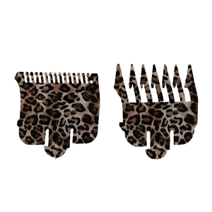 Wanmei personalizzato stampa leopardo pettine spazzola per capelli per donne taglio capelli salone pettine - Product Image 4