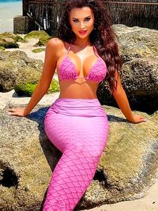 Maillot <span class=keywords><strong>de</strong></span> bain <span class=keywords><strong>sirène</strong></span> pour femmes en gros, bikini sexy à trois pièces - Product Image 5