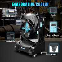 Refroidisseur d'air évaporatif industriel CaOiOrL 28 pouces, réservoir 300L, moteur AC, télécommande 5.0, faible bruit, direct usine, CE