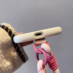 Funda con Correa de Muñeca para iPhone 16 15 14 13 11 12 Pro Max, Colorida, con Diseño de Arcoíris, Corazón, Cara Feliz, Funda Protectora de TPU Suave - Product Image 5