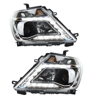 Pour Nissan Patrol Y62 2012-2017, ensemble de phares à LED noirs DRL, lentille de projecteur Bi-LED, signal séquentiel, Plug and Play, paire