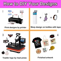 Presse à chaud combinée KM 6 en 1 Machine d'impression par sublimation pour mug et chapeaux Casse-tête T-shirt Imprimante numérique 110 V 220 V