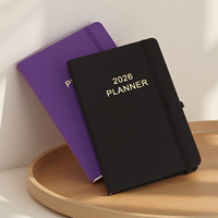 2026 planificateur scolaire Promotion en gros PU cuir Journal Agenda 2026 calendrier cahier avec stylo