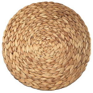 Wholesale Round straw Woven Placemats Set Natural Woven Water Hyacinth Placemats Hyacinth mat