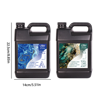Kit de résine époxy transparente LEQU 2L A et 2L B, 4,12 kg, haute brillance, vente en gros OEM/ODM, collaboration de marques, coopération avec les supermarchés