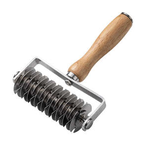 Professional Stainless Steel <b>Pizza</b> Cutter Wheel with Wooden Handle Heavy Duty Dough Roller <b>Tool</b> for Baking and Pastry Craft - Product Image 5