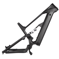 Cadre Dengfu E82 cadre de vélo électrique en fibre de carbone à suspension complète pour moteur Bafang M510 M560 cadre de vélo de montagne électrique