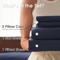 Ensemble de draps de lit 1800T en microfibre brossée OEKO-TEX, 4 pièces, qualité hôtelière, directement de l'usine