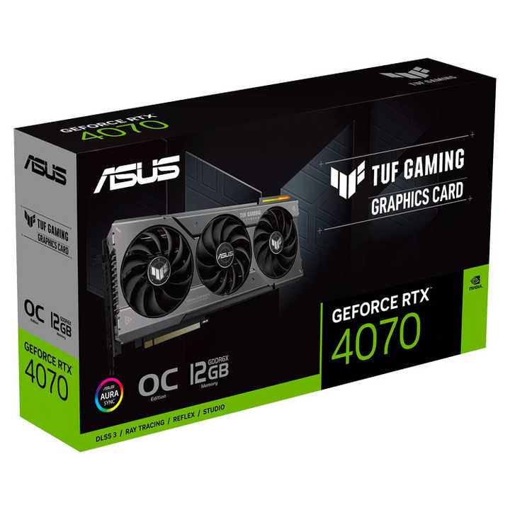 ASUS TUF Gaming GeForce RTX 4070 12GB GDDR6XOC中古グラフィック 