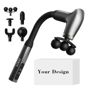 Pistola de Masaje Profesional de Marca Privada con 9 Niveles Ajustables, 1200-3000 r/min, 3 Cabezales, Pistola Eléctrica para Masaje Fascial - Product Image 1