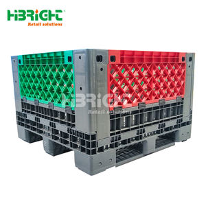 Contenedor de almacenamiento plegable de plástico resistente, tipo jaula, con forma de cubo, para almacén. - Product Image 2