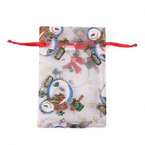Bolsa de Regalo Navideña Blanca para Sublimación, con Cordón, 100% Poliéster, Tipo Lona, con Diseño de Santa Claus, Disponible en Almacén de EE. UU. - Product Image 6