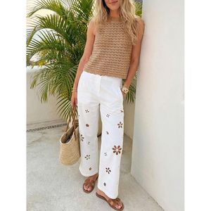 Débardeur en tricot ajouré au crochet pour femme, style bohème, idéal pour la plage et les vacances - Product Image 5