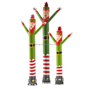 20ft Car Dealership Dealer Green air Dancer Blow up Dancing Guy Inflatable Dancing Santa Tube Man Sky Dancer <strong>Balloon</strong> - Product Image 1