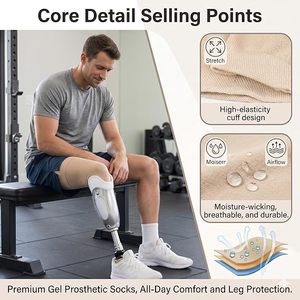 Calcetines <span class=keywords><strong>para</strong></span> Prótesis <span class=keywords><strong>de</strong></span> Tórtula, Transpirables, Lavables, <span class=keywords><strong>de</strong></span> Gel, Algodón y Spandex, <span class=keywords><strong>para</strong></span> Hombres y Mujeres - Product Image 6