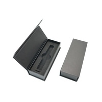 Boîte à stylos en carton rigide noir mat haut de gamme personnalisée avec insert, double usage, une boîte pour 0,5 ml et 1 ml, boîte magnétique, emballage cadeau