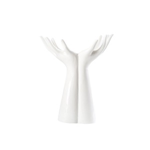 <span class=keywords><strong>Vase</strong></span> à fleurs <span class=keywords><strong>en</strong></span> porcelaine au design minimaliste moderne, <span class=keywords><strong>en</strong></span> <span class=keywords><strong>forme</strong></span> <span class=keywords><strong>de</strong></span> main <span class=keywords><strong>humaine</strong></span>, pour arrangement floral, pot décoratif pour salon - Product Image 6