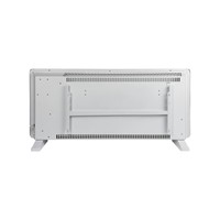 Radiateur électrique à convection en métal plat et minimaliste avec écran de contrôle numérique latéral dissimulé